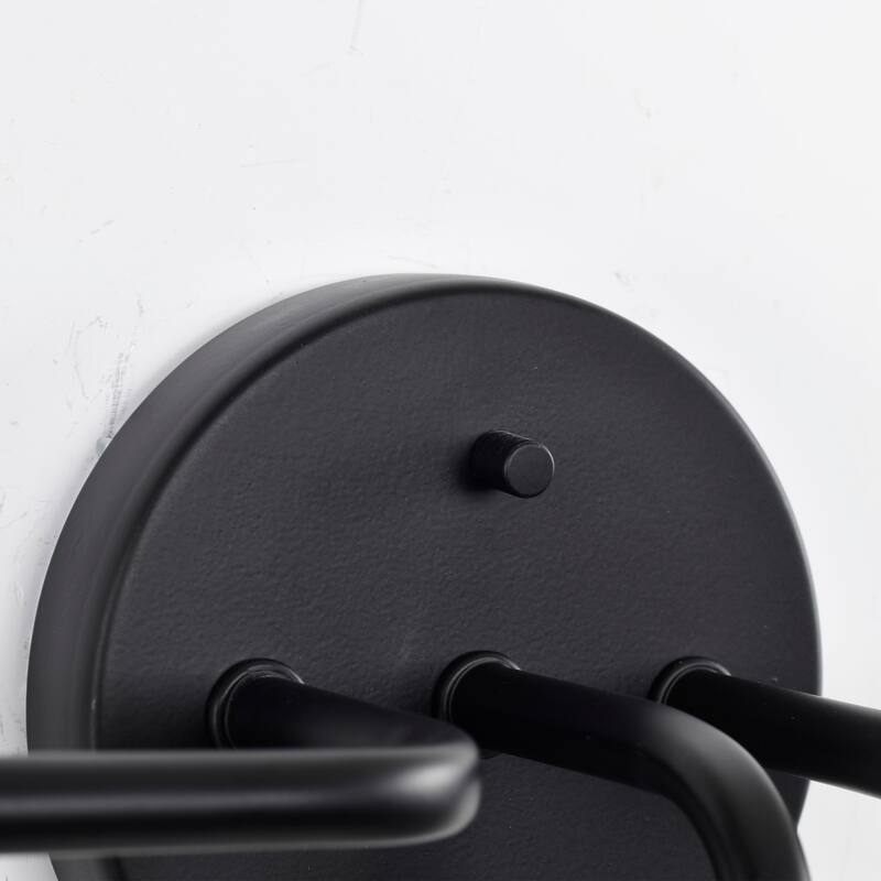 Sloan 3 Light Vanity; Matte Black Finish with White Shade