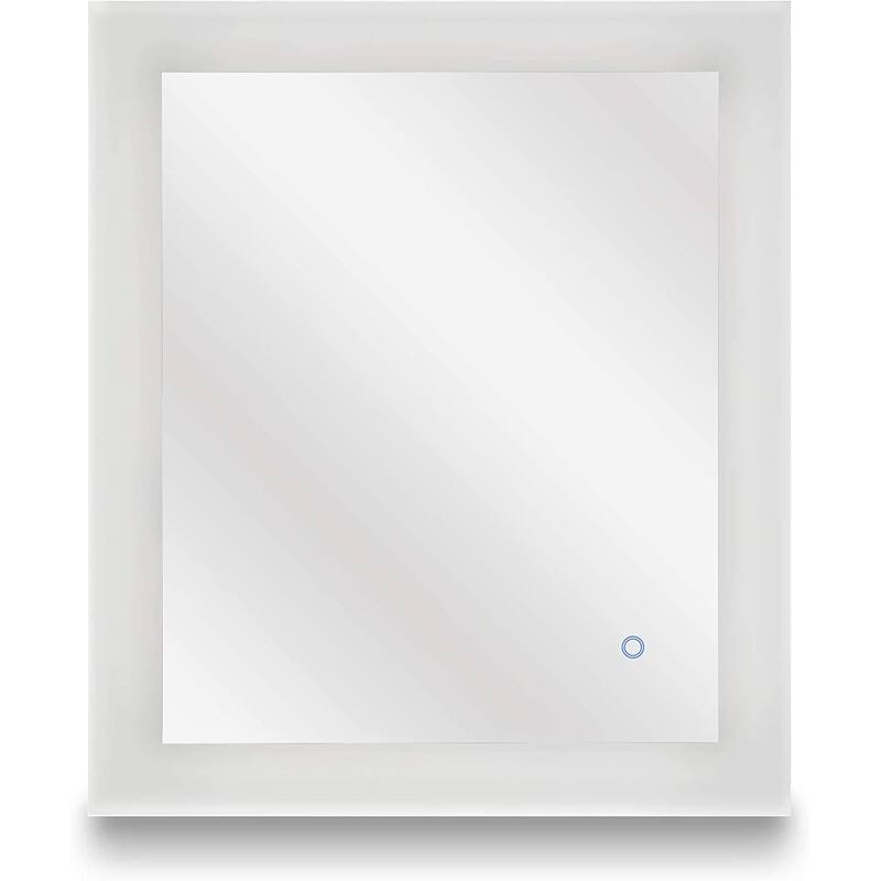 Dyconn Faucet Royal Tempered Glass Wall Mounted Backlit LED Bathroom Vanity Mirror with Touch and Tri-Color - 30X36