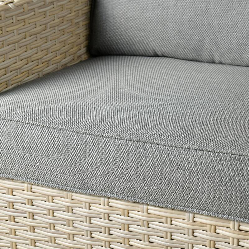 HOOOWOOO Outdoor Patio 7-piece Furniture Rattan Curved Backrest Seating Set