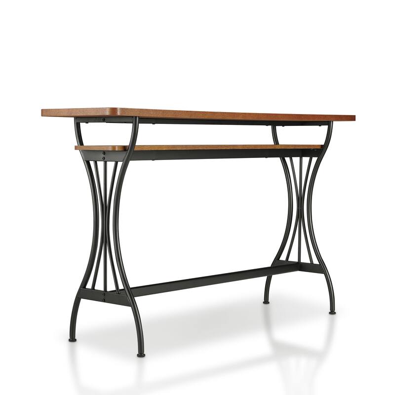 DH BASIC Industrial 60-inch Metal 1-Shelf Counter Height Table by Denhour
