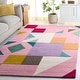 preview thumbnail 2 of 4, SAFAVIEH Handmade Fifth Avenue Candida Mid-Century Modern Wool Rug 2' x 3' - Pink/Multi - Rectangle