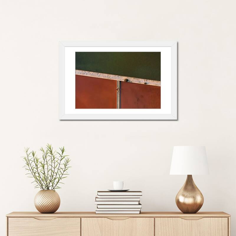 iCanvas "Abstract Minimal And Texture Rich Red And Green Salt Farm From Above" by Michael Schauer PFA