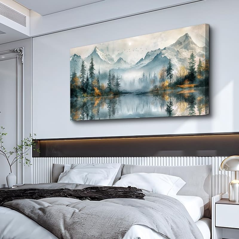 Lake View Forest Tree Landscape Wall Pictures