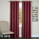 preview thumbnail 20 of 23, Copper Grove Sam Houston Taylor 8 Grommet Lined Window Curtain Panel Burgundy - 63 Inches