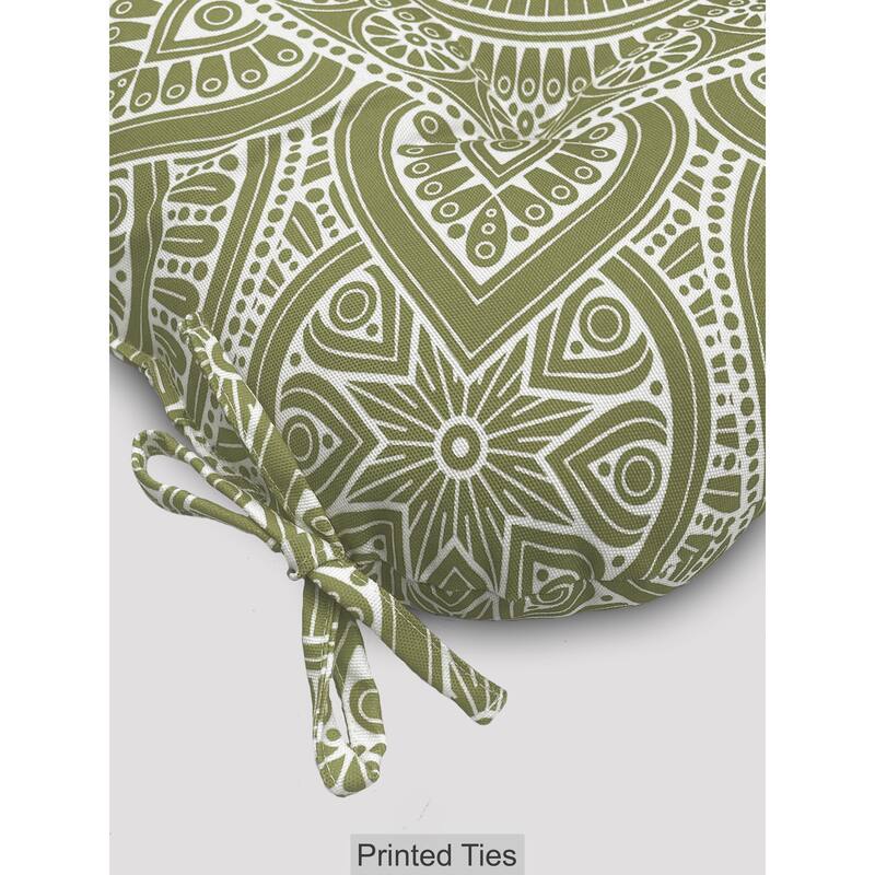 Waterproof Indoor Outdoor Chair Seat Pads Cushion – 19x19 Inches with ties | Set of 2