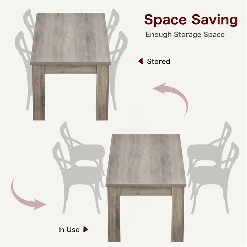 63"L Kitchen Dining Room Table for 4-6 Dining Room, Kitchen, Living Room (Only Table)