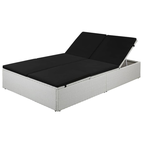 Black rattan 2025 sunlounger