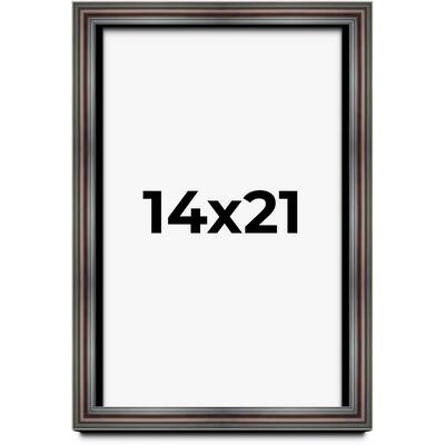 14x21 Shadow Box Frame Brown Cherry | 2.625 Inches Deep Pine Wood