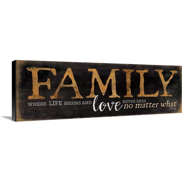 "Family - Where Life Begins" Canvas Wall Art