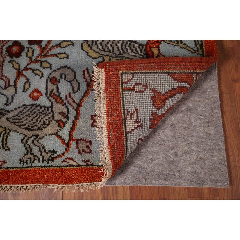 Traditional Blue Ziegler Indian Runner Rug Hand-Knotted Wool Carpet - 2'7"x 8'0"