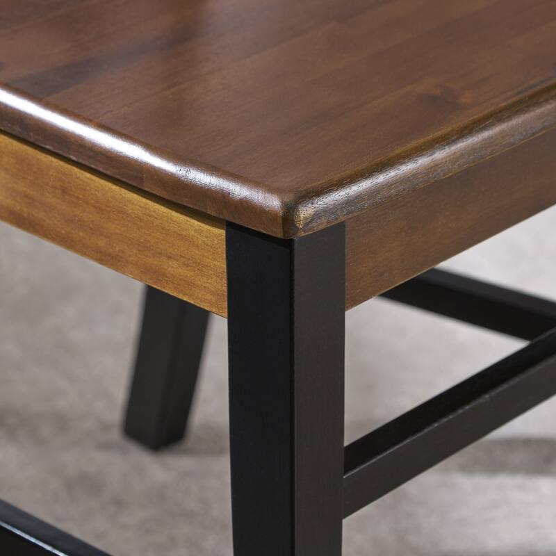 Acacia Wood Dining Chairs Set of 2, Side Chair with X-Shaped Backrest