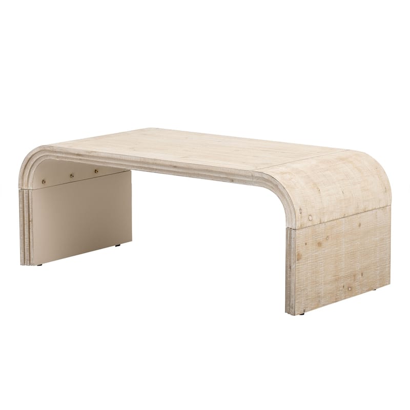 Minimalist Coffee Table with Curved Art Deco Design for Living Room