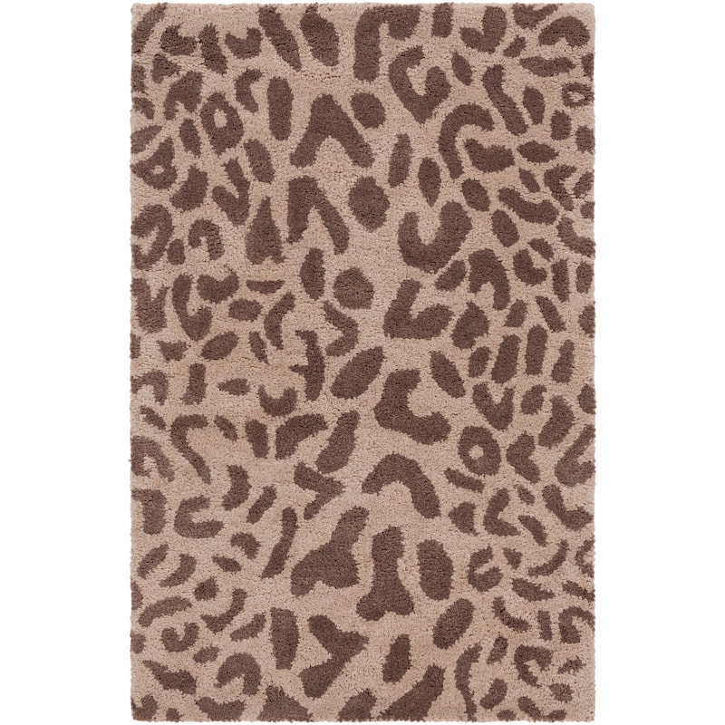 Hand-tufted Jungle Animal Print Wool Area Rug