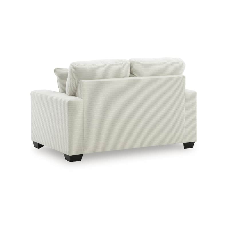 Signature Design by Ashley Ammon White Loveseat - 62"W x 38"D x 40"H