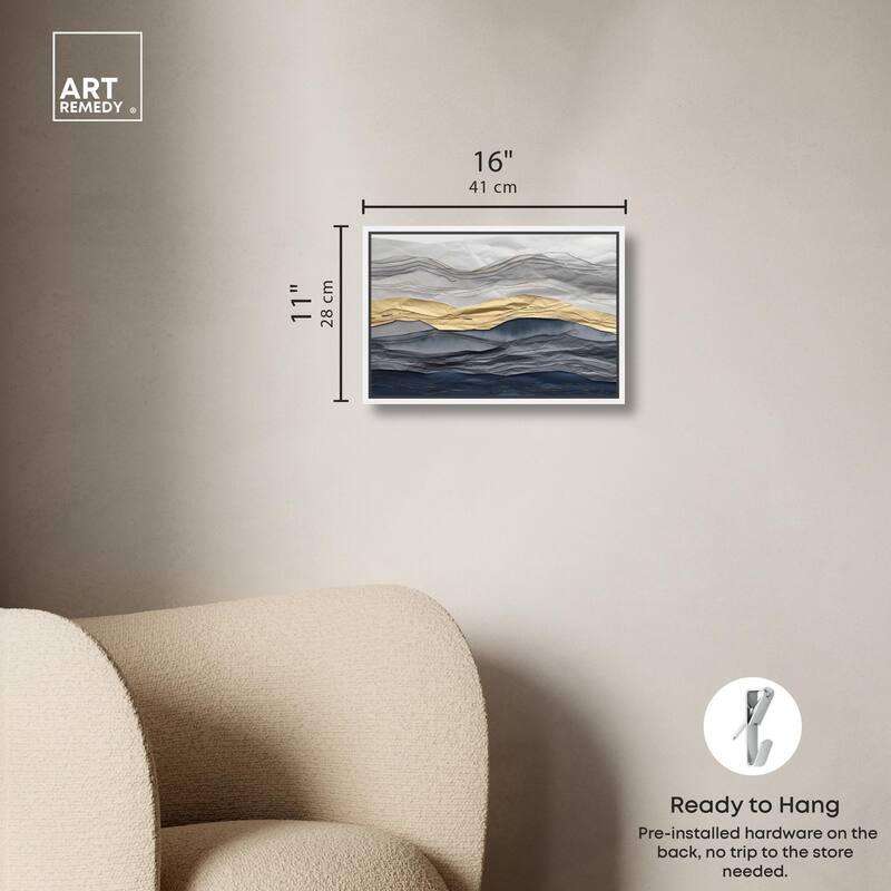 Flowing Golden Tide Canvas by Art Remedy