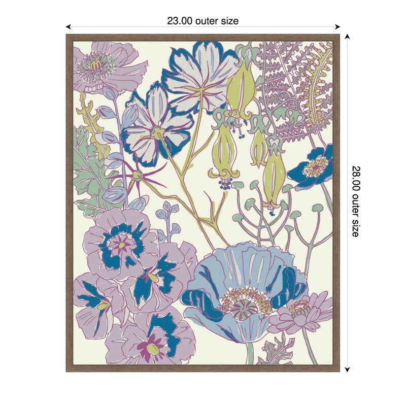 Graphic Garden No. 3 by Chariklia Zarris (23 x 28 in.), Framed Canvas Wall Art Print