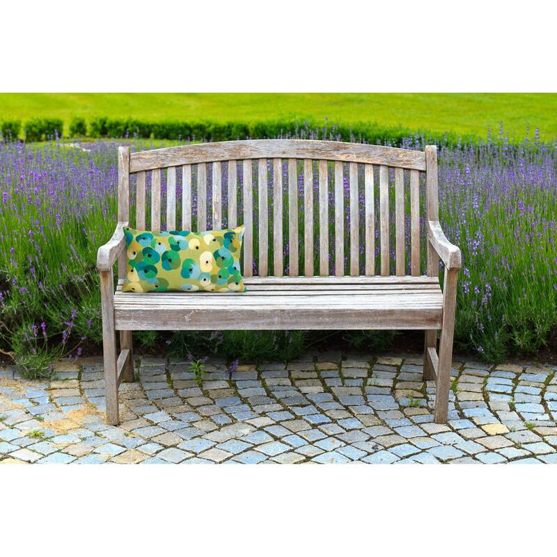 Liora Manne Visions II Pansy Indoor/Outdoor Pillow Lime 12" x 20"