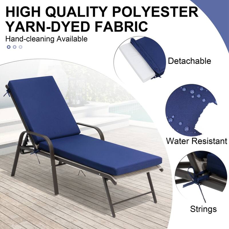 Outdoor Patio Chaise Lounge Chair Cushion