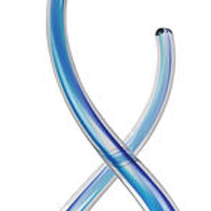 HomeRoots 20" Clear and Blue Murano Glass Modern Abstract Tabletop Sculpture - 4' X '20' X '6.5