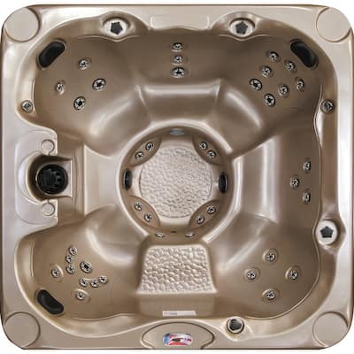 7-Person 40-Jet Premium Acrylic Bench Spa Standard Hot Tub with Ozonator and 5.5kW Heater