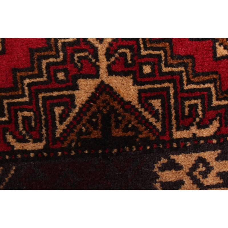 ECARPETGALLERY Hand-knotted Teimani Red Wool Rug - 2'11 x 4'6
