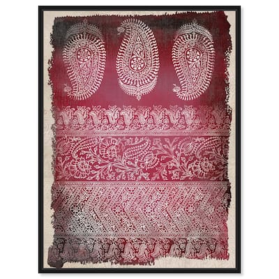 Burgundy Stamps Canvas by Art Remedy