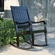 preview thumbnail 1 of 32, Cambridge Casual Lyon Mahogany Oversize Wood Outdoor Rocking Chair Black
