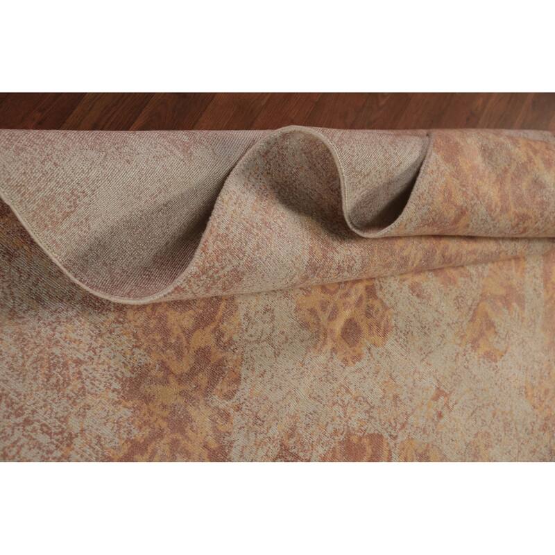 Abstract Indian Rug Hand-Knotted Wool Carpet - 5'2"x 7'4"