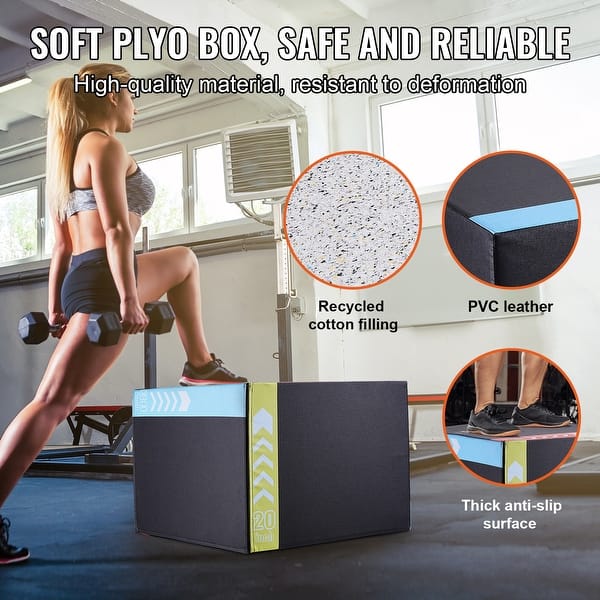 12/18/24/30 Inch Steel Plyometric Jumping Box Set - Anti-Slip Plyo Boxes For Home Gym Strength Training
