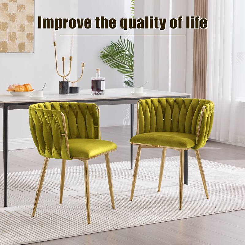 Makeup Chair, Home Backrest Light Luxury Dining Chair, Balcony Table Edge Chair (set of 2)