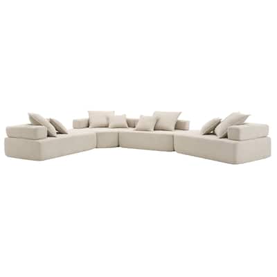 Oversized Modular Sofa,Luxury Boucle Floor Couch Set,Free Combination