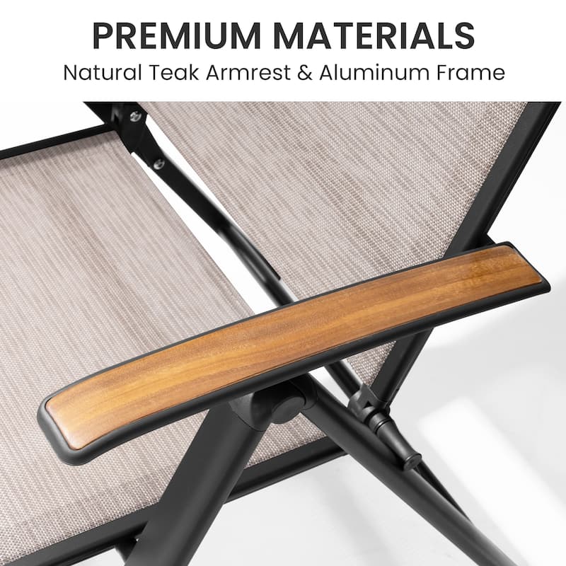 5/7/9/11-Piece Outdoor Patio Aluminum Expandable Rectangle Dining Table with Folding Chairs Set