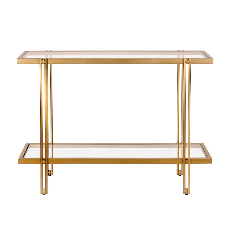 Inez Steel and Glass Console Table