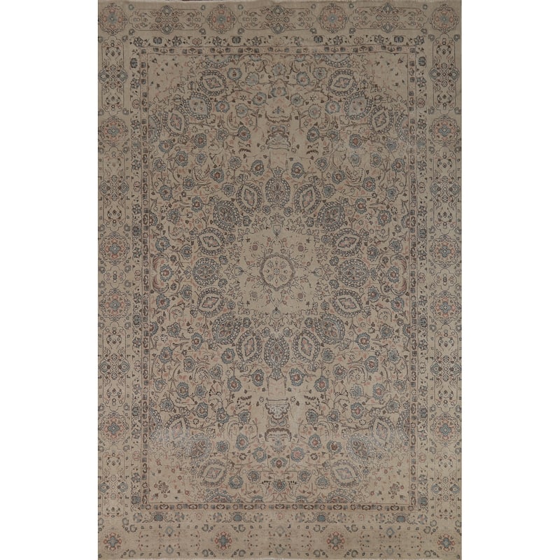 Floral Tabriz Persian Area Rug Oriental Handmade Wool Carpet - 7'4"x 10'9"