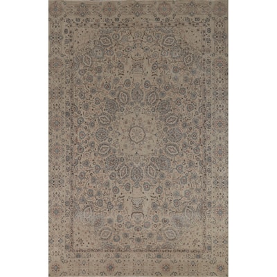 Floral Tabriz Persian Area Rug Oriental Handmade Wool Carpet - 7'4"x 10'9"