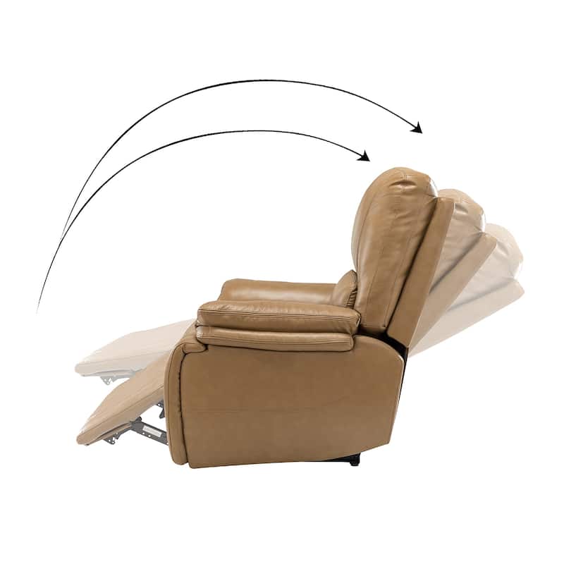 Clara Genuine Leather Power Recliner with Cushion Padded, Set of 2