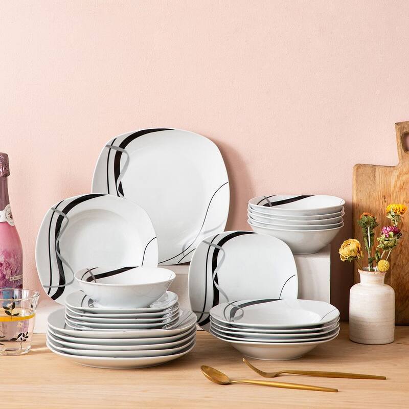 VEWEET Fiona Porcelain Dinnerware Set