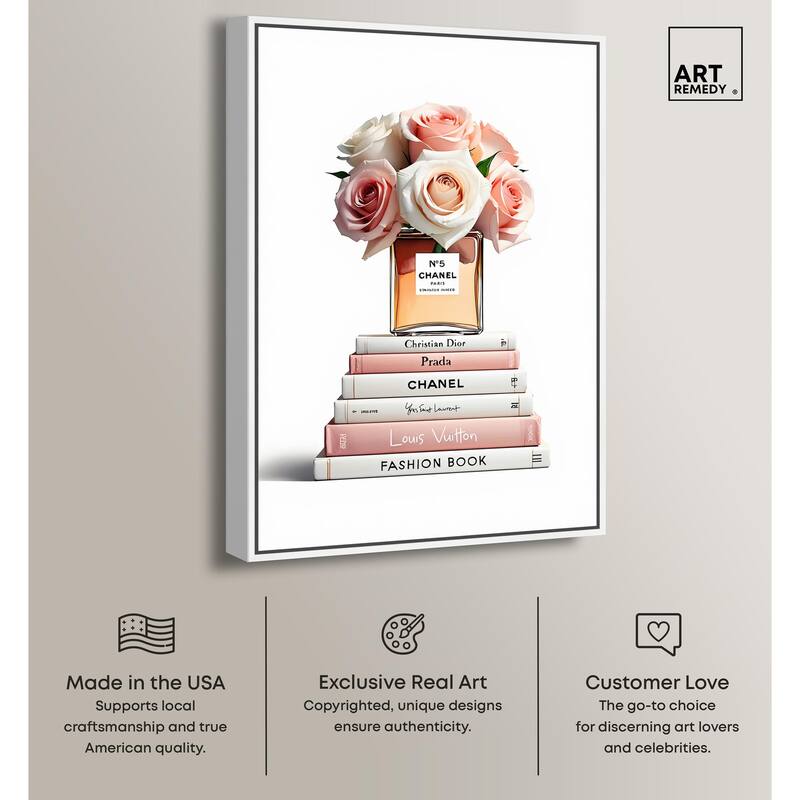 Rose Reads Rouge Canvas by Art Remedy