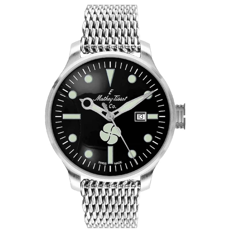 Mathey Tissot Men's Elica Black Dial Watch - U121AN - 6 (36)