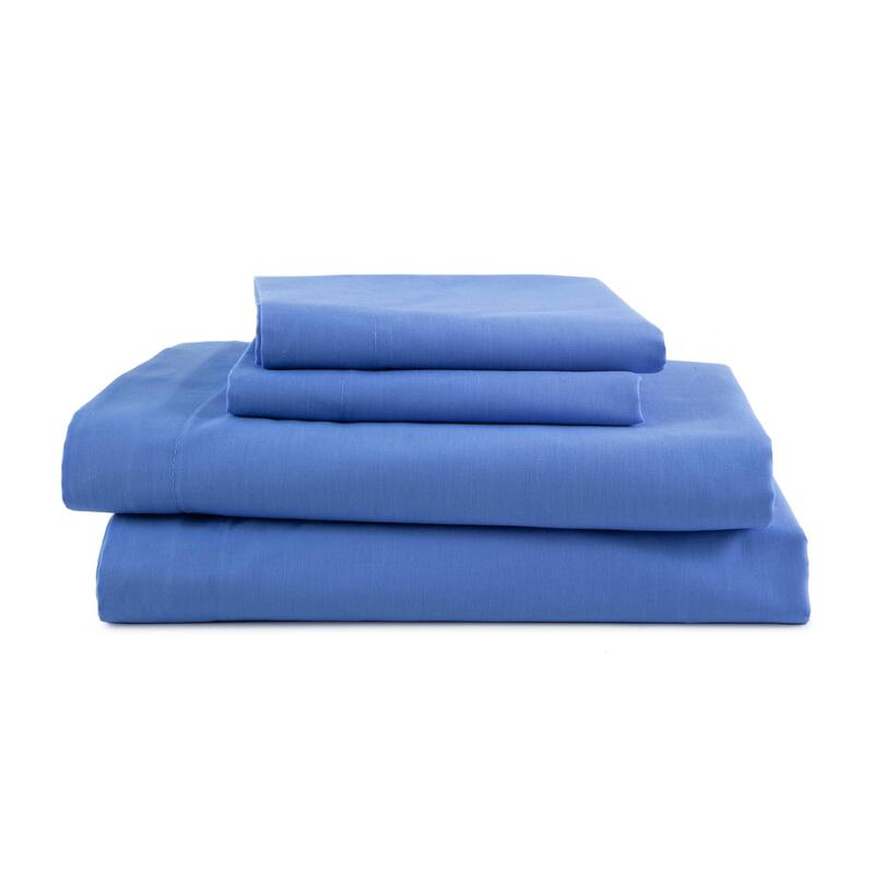 Martex 225 TC - Soft Breathable Durable Deep Pocket - Bed Sheet Set - Twin - Blue
