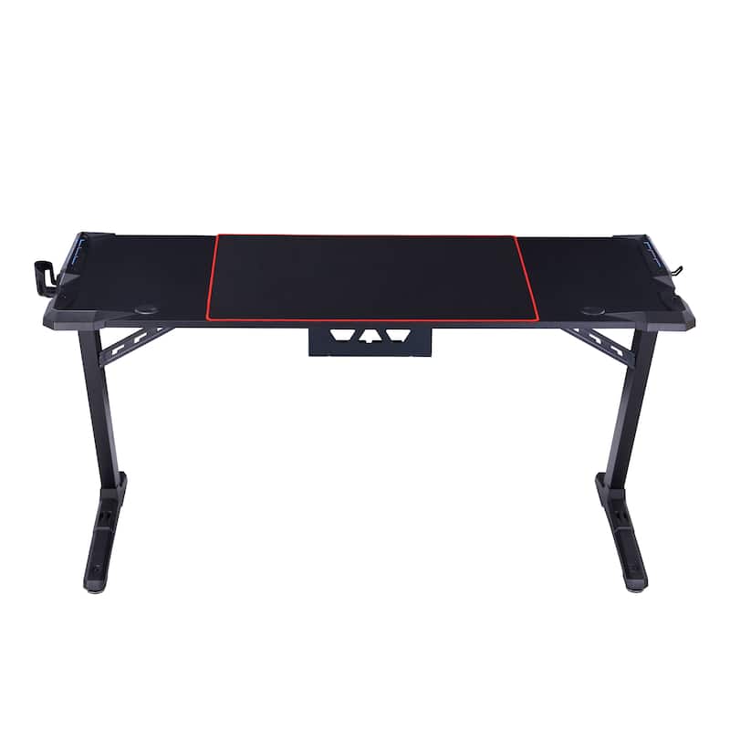 Hendrix Modern Black 67-inch Steel Computer Desk with USB by Furniture of America