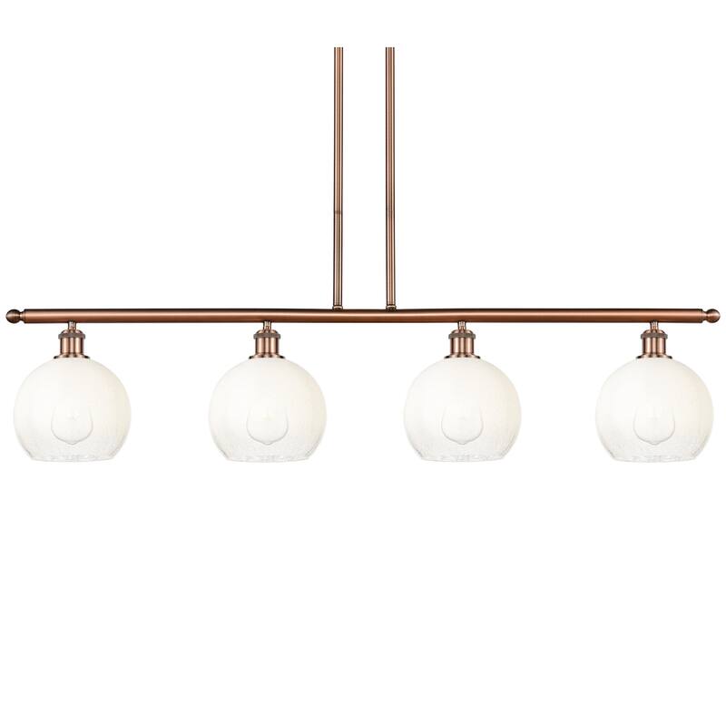 Innovations Lighting 516-4I-11-48 Brookhaven Globe Linear Brookhaven - Antique Copper / Opal