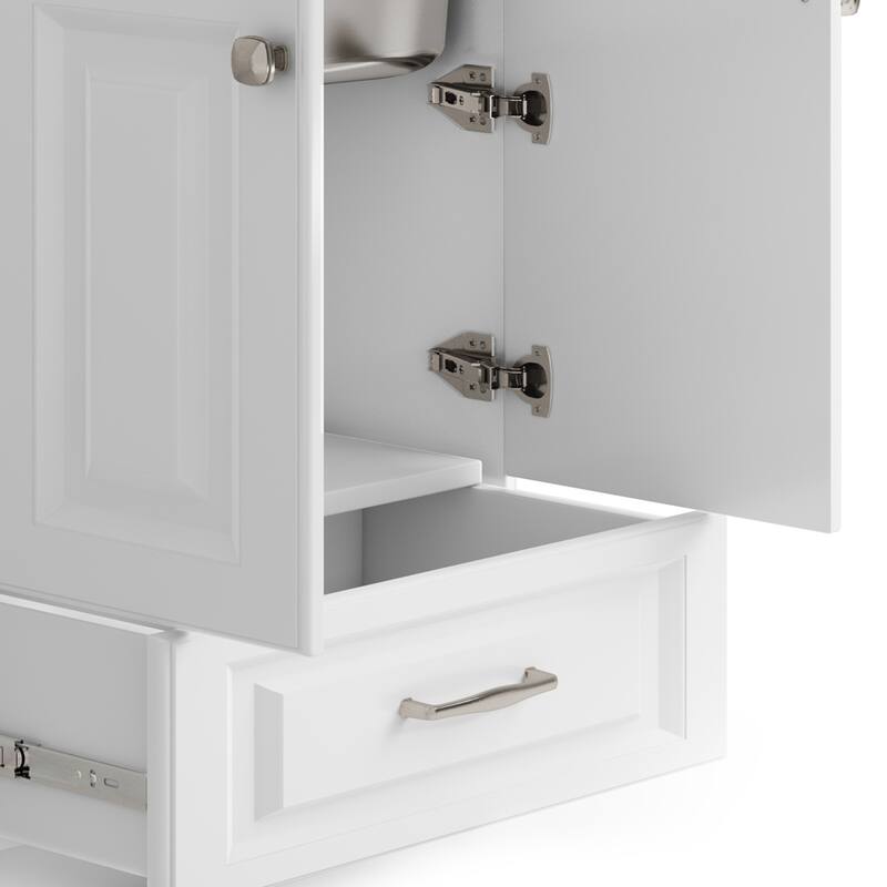 WYNDENHALL Bakersfield Transitional Laundry Cabinet with Faucet and Stainless Steel Sink