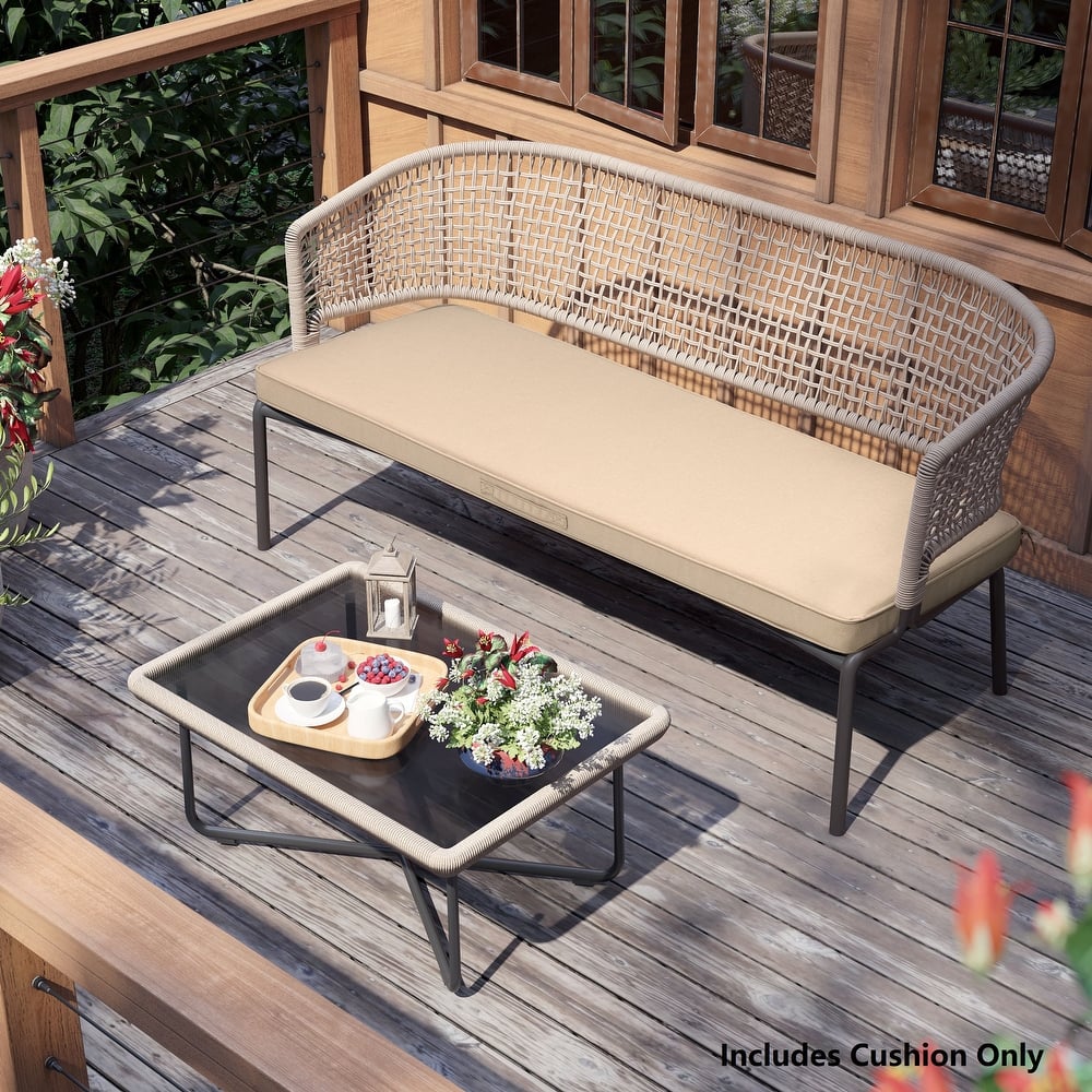 Pellebant Outdoor Settee Bench Cushion for Patio Swing Loveseat - 1PC
