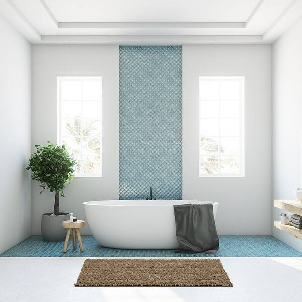 Soft Microfiber Shaggy Non Slip Absorbent Bath Mat Bathroom Shower Rug Carpet US