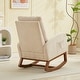 preview thumbnail 24 of 75, Upholstered Rocking Chair Nursery Chair with High Back and Side Pocket