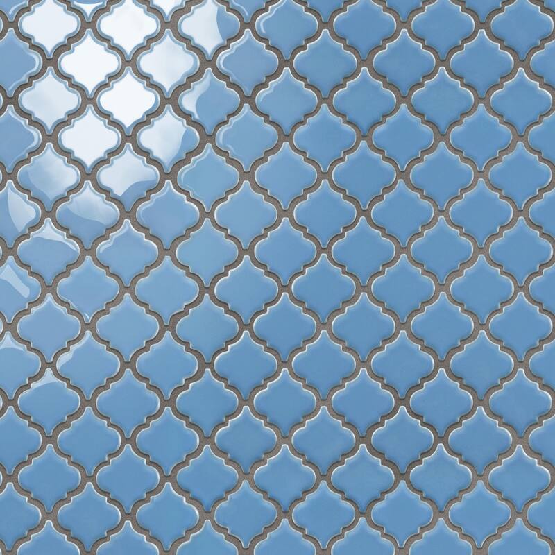 Merola Tile Hudson Tangier Light Blue 12-3/8" x 12-3/8" Porcelain Mosaic Floor and Wall Tile