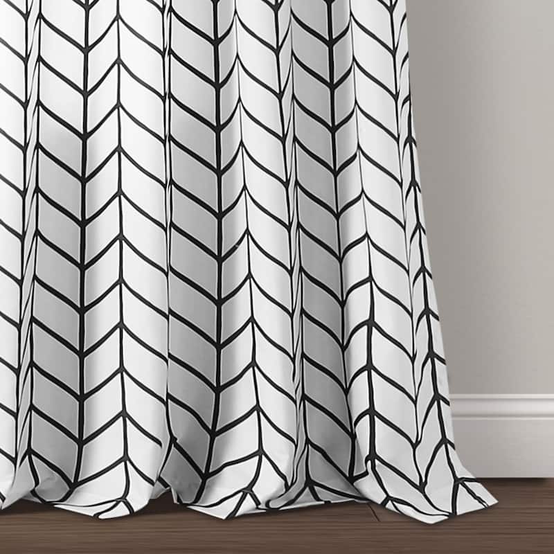 Lush Decor Calia Chevron Geo Window Curtain Panel Pair - 84" x 52"