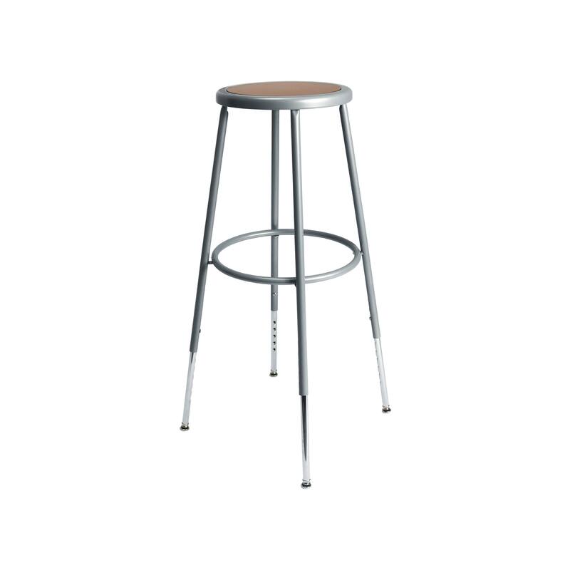 Hampden Furnishings Felix Collection Height Adjustable Steel Stool, AssemblyReady - Grey - Bar Height