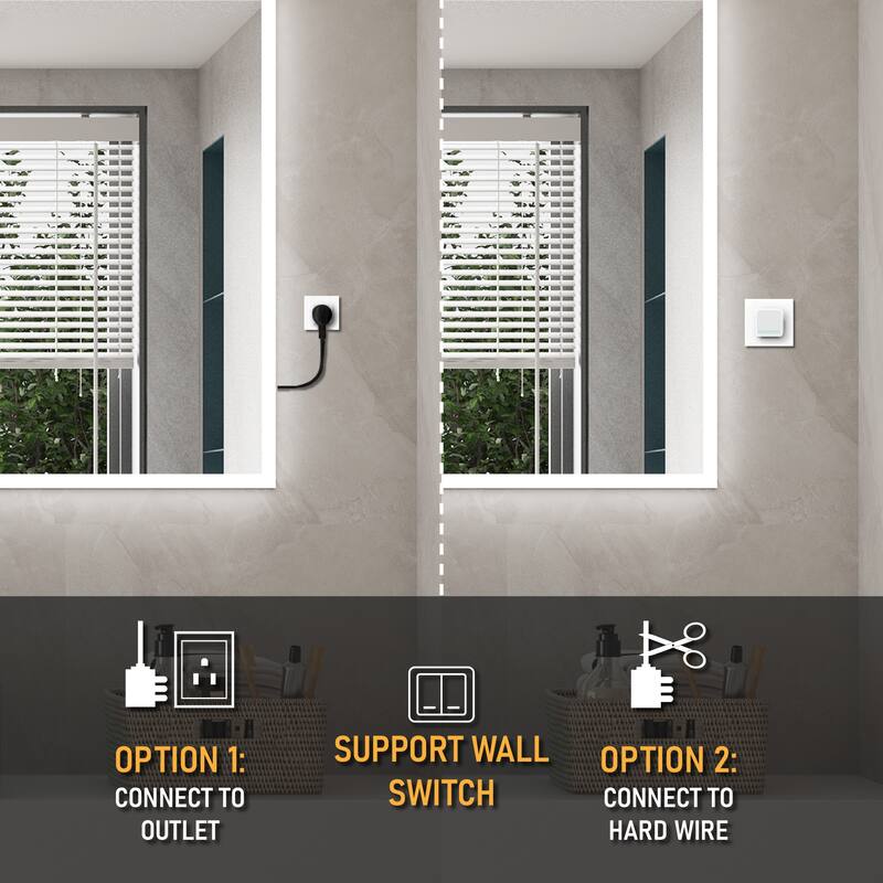Modern Wall Mounted LED Bathroom mirror